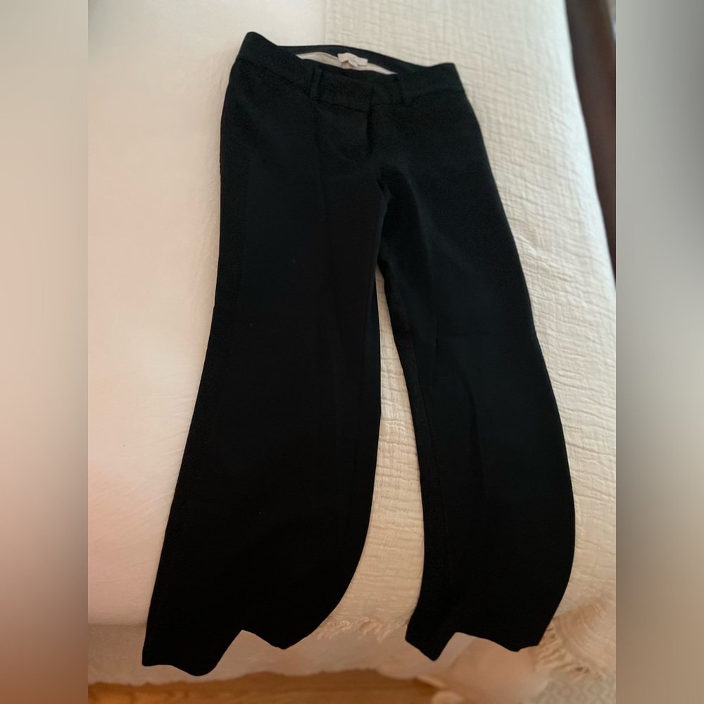 Wide leg black work pants